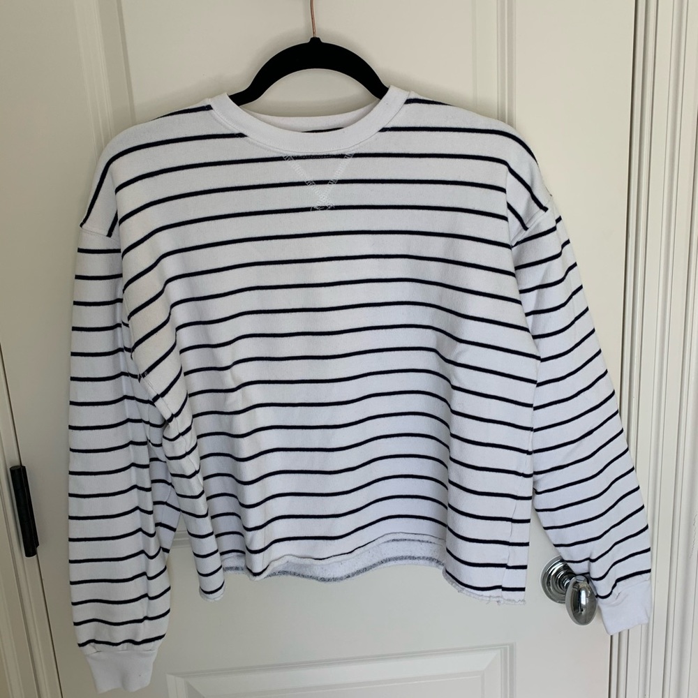 Brandy Melville Striped Crewneck Sweatshirt
